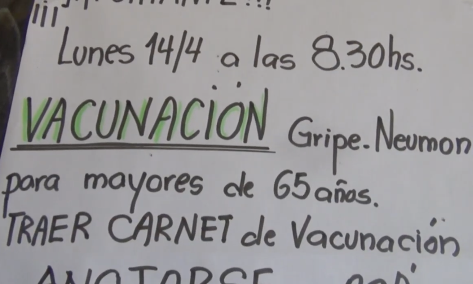 Comenzó la vacunación antigripal para los adultos mayores